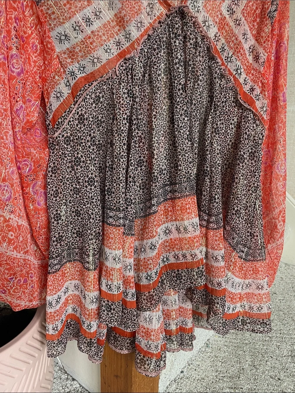 Free People Boho Patchwork Aliyah Tunic